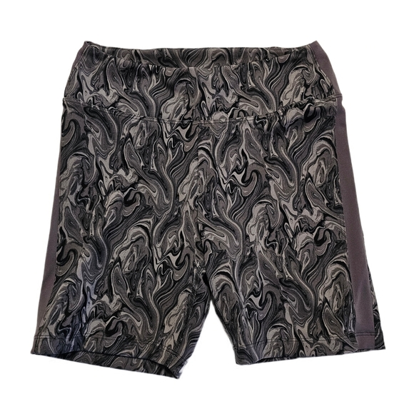 PINK VICTORIA'S SECRET 6" SOFT ULTIMATE HIGH WAIST BIKER SHORTS BLACK MARBLE - Picture 1 of 8